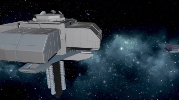 Анімація Видобутку Астероїдів Модель — стокове відео