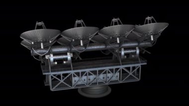 Siyah arkaplanda 3B model animasyonu