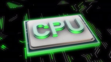 Siyah arkaplanda 3D animasyon modeli