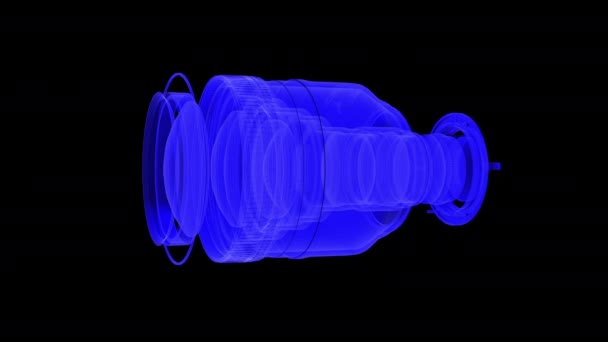 Model Animation Μαύρο Φόντο — Αρχείο Βίντεο