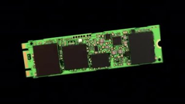 SSD 'nin 3B canlandırması (Solid-state drive)