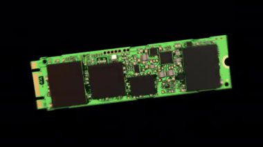 SSD 'nin 3B canlandırması (Solid-state drive)