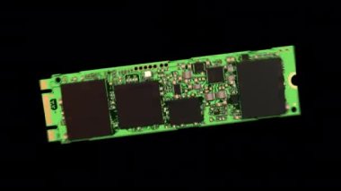 SSD 'nin 3B canlandırması (Solid-state drive)