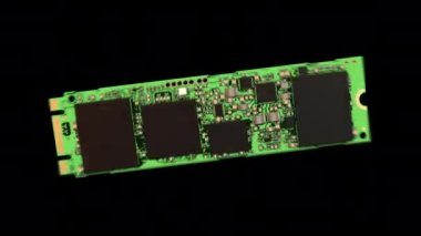 SSD 'nin 3B canlandırması (Solid-state drive)