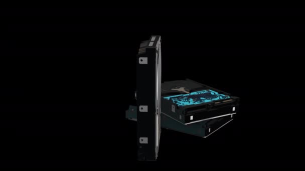 Hdd 硬盘驱动器 3D动画 — 图库视频影像