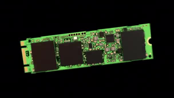 Animatie Van Ssd Solid State Drive — Stockvideo