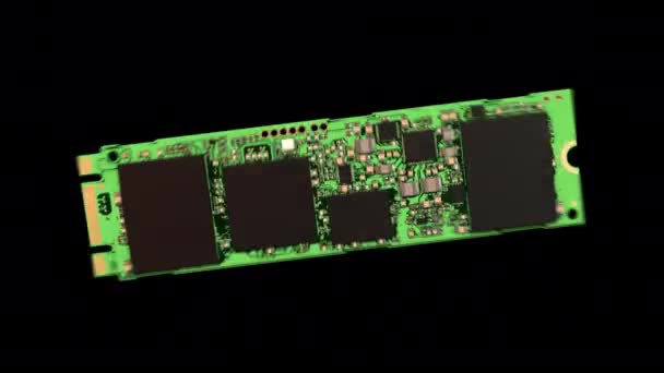 Animation Ssd Solid State Drive — Stock Video