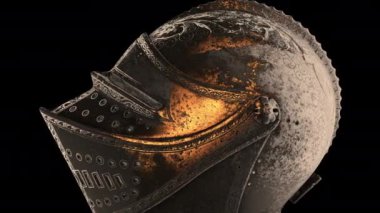 Siyah arkaplanda 3B model animasyonu