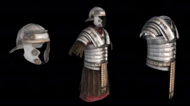 Siyah arkaplanda 3D animasyon modeli