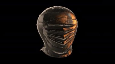 Siyah arkaplanda 3B model animasyonu