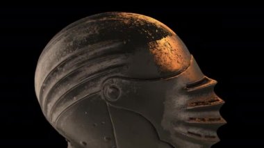 Siyah arkaplanda 3B model animasyonu