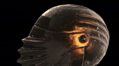 Siyah arkaplanda 3B model animasyonu