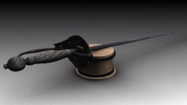 Gradyan arkaplanda 3d animasyon modeli