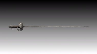 Gradyan arkaplanda 3d animasyon modeli