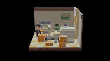Bitcoin Factory 'nin 3D animasyonu Orijinal 3D model: Bitcoin Factory - Alok' un Voxel sanatı CC Öznitelik Web altında lisanslıdır: skeçfab