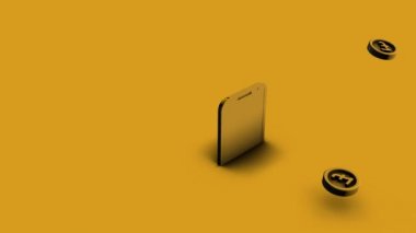 3B animasyon-Sarı izometrik bilgi