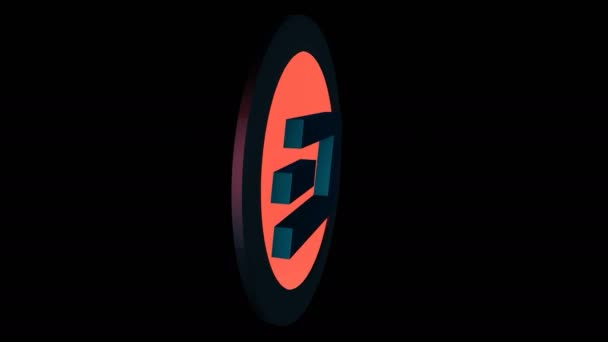 Цикл Вращения Монеты Матовой Маской Всему Миру — стоковое видео