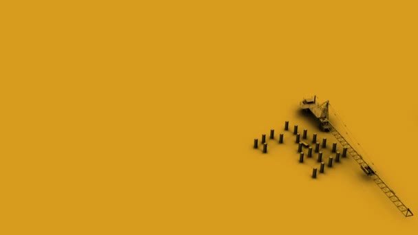 Animation Yellow Isometric Infographic — Stock Video