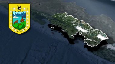 Şili 'nin Aysen del General Carlos Ibanez del Campo Whit Bölgesi Silah Canlandırma Haritası