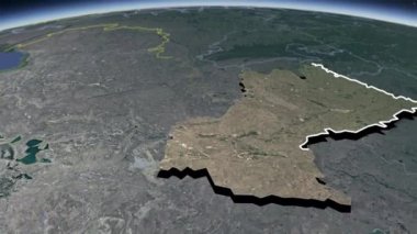 Kazakistan coğrafi haritası bölgeleri