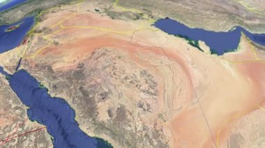 Suudi Arabistan coğrafi haritası bölgeleri