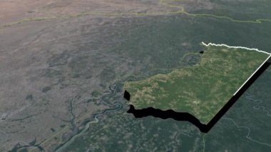 Senegal coğrafi haritasının bölgeleri