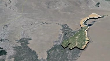 Senegal coğrafi haritasının bölgeleri