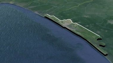 Senegal coğrafi haritasının bölgeleri