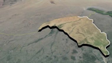 Senegal coğrafi haritasının bölgeleri