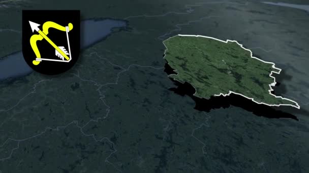 Regioni Della Finlandia Savonia Settentrionale Con Mappa Dell Animazione Degli — Video Stock