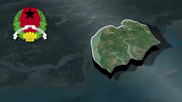 Regiones Guinea Bissau — Vídeo de stock