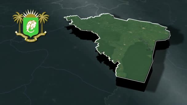Regionen Der Elfenbeinküste — Stockvideo