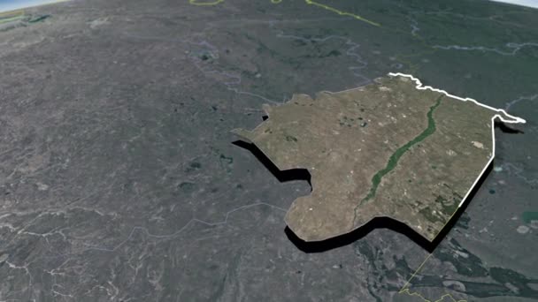 哈萨克斯坦各地区地图 — 图库视频影像
