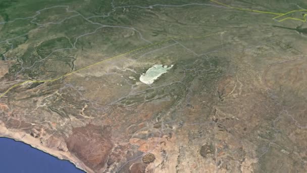 Regioni Della Namibia Carta Geografica — Video Stock