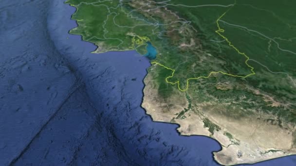 Regiões Por Mapa Geográfico — Vídeo de Stock