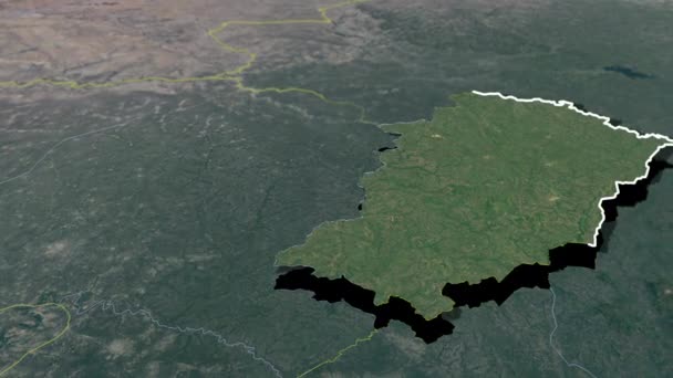 Mapa Geograficzna Regionów Senegalu — Wideo stockowe