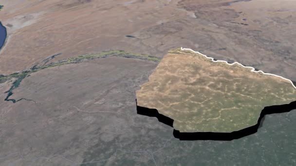 Regiuni Din Senegal Hartă Geografică — Videoclip de stoc