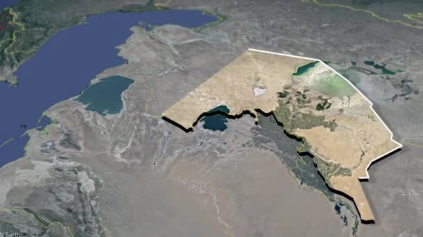 Geographische Landkarte Des Senegal — Stockvideo