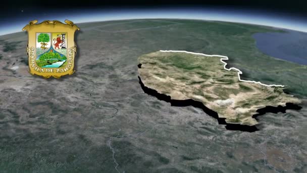 Mapa Geográfico Regiones Senegal — Vídeo de stock