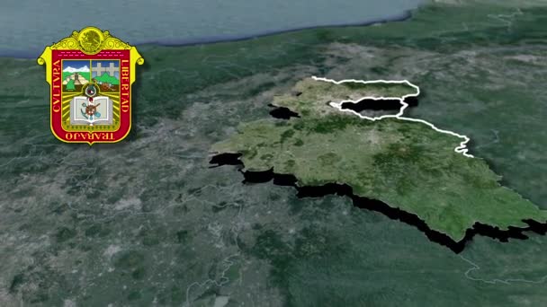 Regioner Senegals Geografiska Karta — Stockvideo