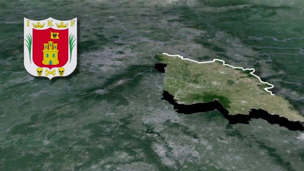 Mapa Geográfico Regiones Senegal — Vídeo de stock