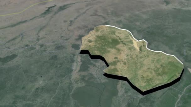 Geographische Landkarte Des Senegal — Stockvideo