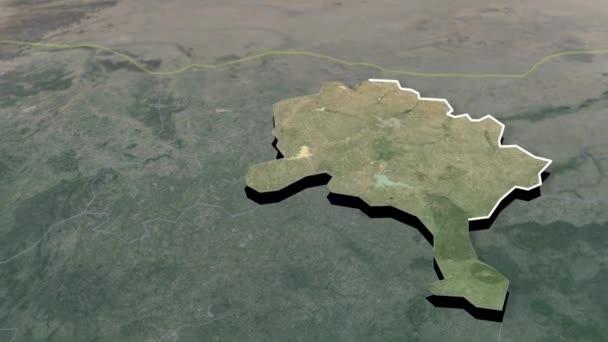 Zeměpisná Mapa Regionů Senegalu — Stock video
