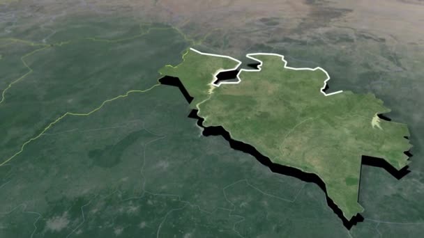 Mappa Geografica Delle Regioni Del Senegal — Video Stock