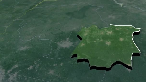 Mappa Geografica Delle Regioni Del Senegal — Video Stock