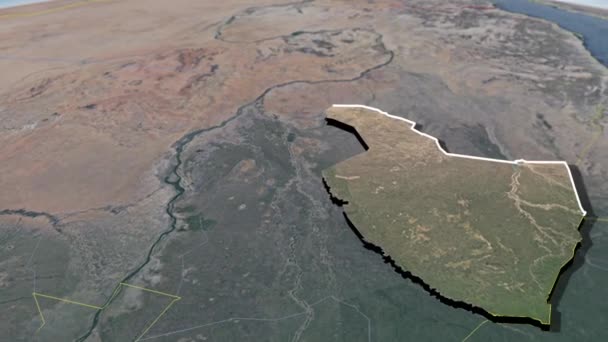 Регионы Сенегала Географической Карте — стоковое видео