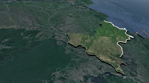 Geografische Karte Der Staaten Venezuelas — Stockvideo
