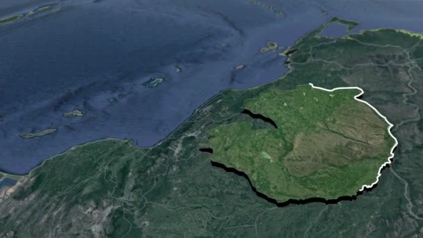 Venezuela Coğrafi Haritası — Stok video