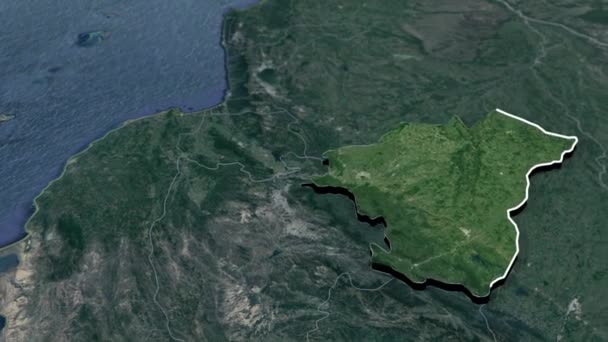Географическая Карта Венесуэлы — стоковое видео