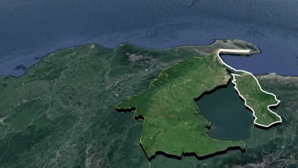 委内瑞拉国家地理图 — 图库视频影像